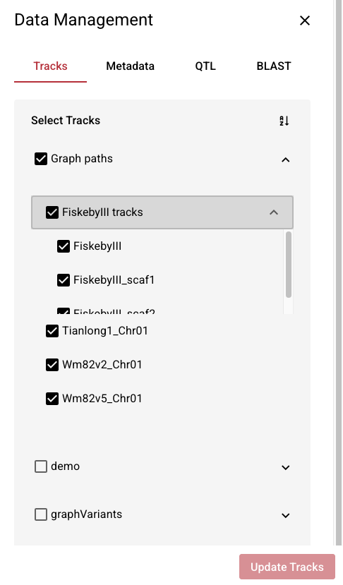 Tracks Menu